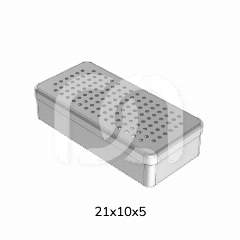 BOÎTE ALUMINIUM PERFORÉE - 21X10X5CM