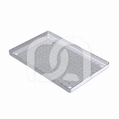 PLATEAU INOX PERFORÉ - 28X18X1,9CM