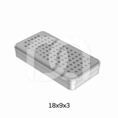 BOÎTE ALUMINIUM PERFORÉE - 18X9X3CM