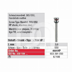 MANDREL VOOR CILINDERS N°4001 (6) MANDREL VOOR CILINDERS N°4001 (6)
