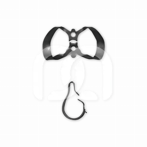 SATIN STEEL RUBBERDAMKLEMMEN BLACK