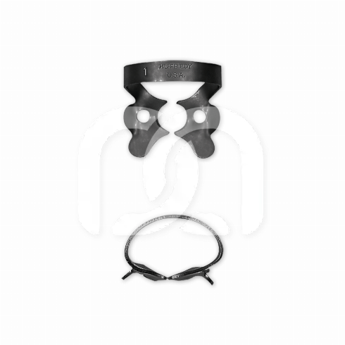 SATIN STEEL RUBBERDAMKLEMMEN BLACK