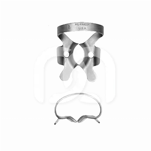 SATIN STEEL RUBBERDAMKLEMMEN BLACK