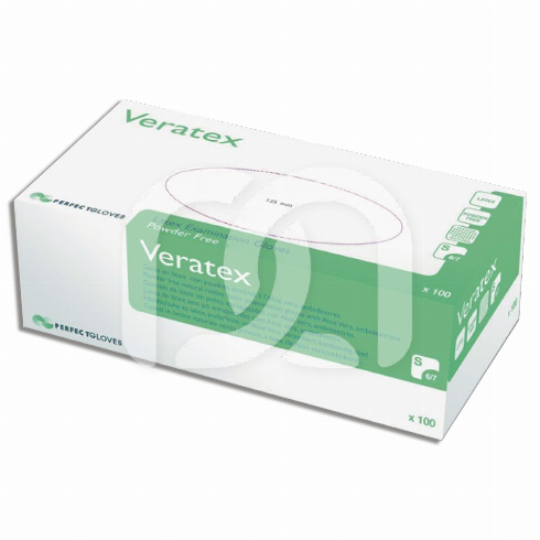 VERATEX POEDERVRIJE LATEX HANDSCHOENEN - ALOE VERA - L - 8/9 (100)