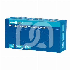 GANTS D'EXAMEN EN LATEX POUDRÉS MEDIBASE (100)