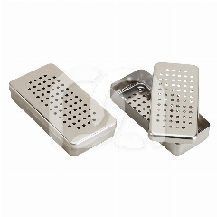 BOÎTE INOX - PERFORÉE - 21X10X5CM