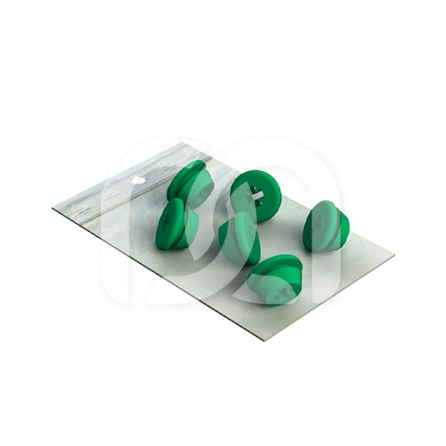 SET OF 6 GREEN SILICONE TUBES