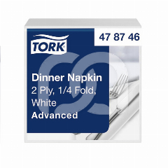 SERVETTEN 39X39 BLANCHES 2 PLIS (150