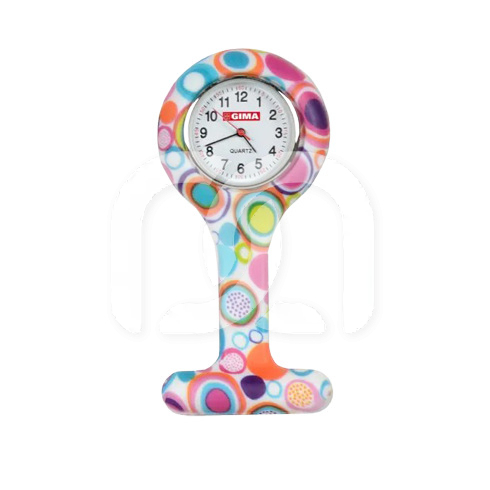MONTRE INFIRMIÈRE MULTICOLORE BULLES