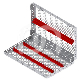 CASSETTE GALAXY SLIDE (28X18) : COULEUR PRINCIPALE:ROUGE