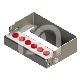 Porte-Fraises Plug'In 6 Perforations H40 (1) : COULEUR PRINCIPALE:ROUGE, ACCROCHE:FG/CA