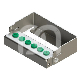 Porte-Fraises Plug'In 6 Perforations H40 (1) : ACCROCHE:FG/CA, COULEUR PRINCIPALE:VERT