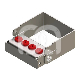 Porte-Fraises Plug'In 4 Perforations (1) : COULEUR PRINCIPALE:ROUGE, ACCROCHE:FG/CA