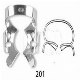 CRAMPON FIT RUBBERDAM H&W : AILETTES:AVEC, N°:N°201