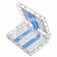 CASSETTE INOX   : MATÉRIAUX:INOX, NOMBRE D'INSTRUMENTS:10, COULEUR PRINCIPALE:BLEU